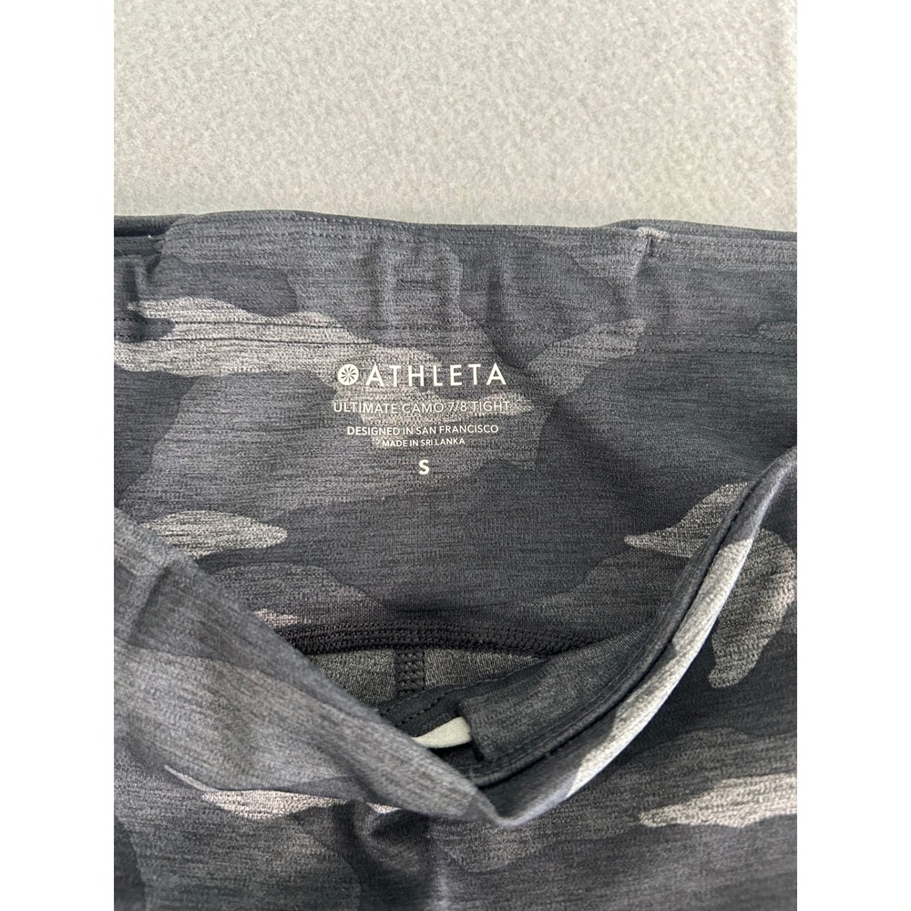 Athleta Ultimate‎ Camo 7/8 Tight Women Size S Grey Camouflage High Rise Leggings - Picture 2 of 7